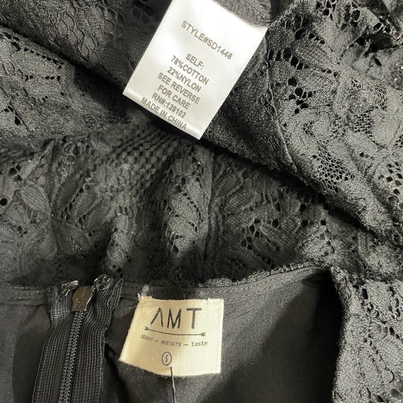 AMT Black Butterfly Embroidered Dress - Picture 7 of 7